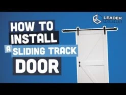 White Internal Primed Pattern 10 Industrial Track Sliding 1 Light Clear Glass Door (108434)