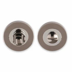 Premium Bathroom Turn And Release - Polished Chrome/Black Nickel (46333)