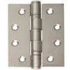 100mm (4'') CE13 Fire Rated Ball Bearing Butt Hinge Pair - Satin Stainless Steel (47227)