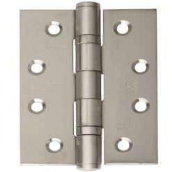 100mm (4'') CE13 Fire Rated Ball Bearing Butt Hinge Pair - Satin Stainless Steel (47227)