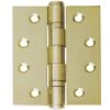 100mm (4'') CE13 Fire Rated Ball Bearing Butt Hinge Pair - Electro Brass (47229)
