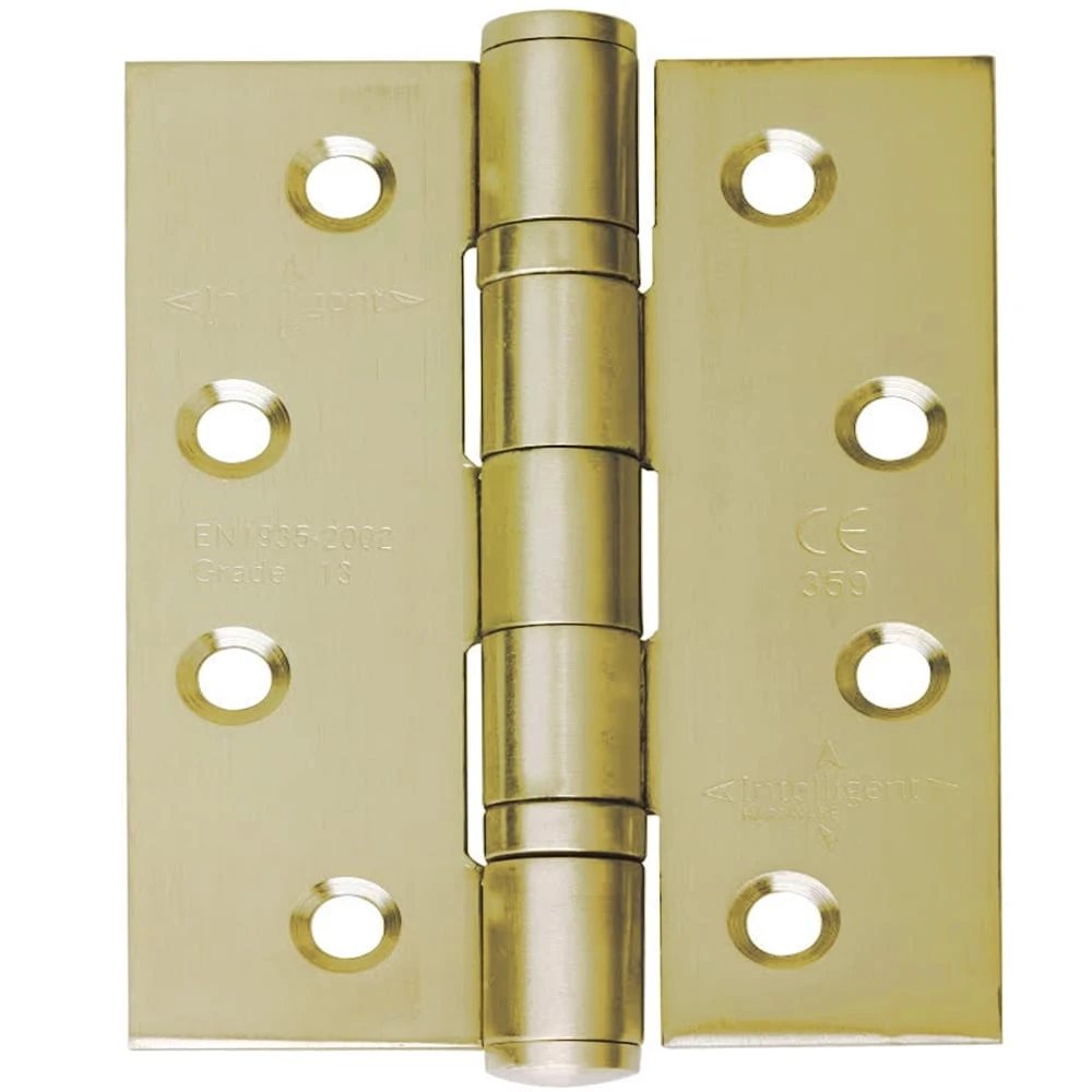 100mm (4'') CE13 Fire Rated Ball Bearing Butt Hinge Pair - Electro Brass (47229) 1 100mm (4'') CE13 Fire Rated Ball Bearing Butt Hinge Pair - Electro Brass (47229)