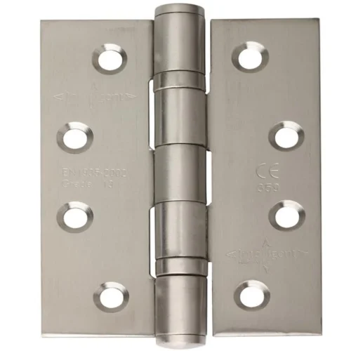 100mm (4'') CE13 Fire Rated Ball Bearing Butt Hinge Pair - Polished Stainless Steel (47228)