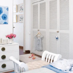 28mm White Painted Open Louvre Door -Oak Door Store 1466429373 17333100