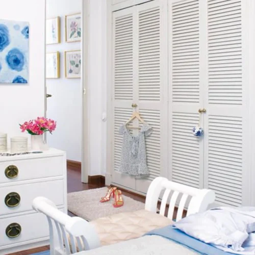 28mm White Painted Open Louvre Door -Oak Door Store 1466429373 17333100