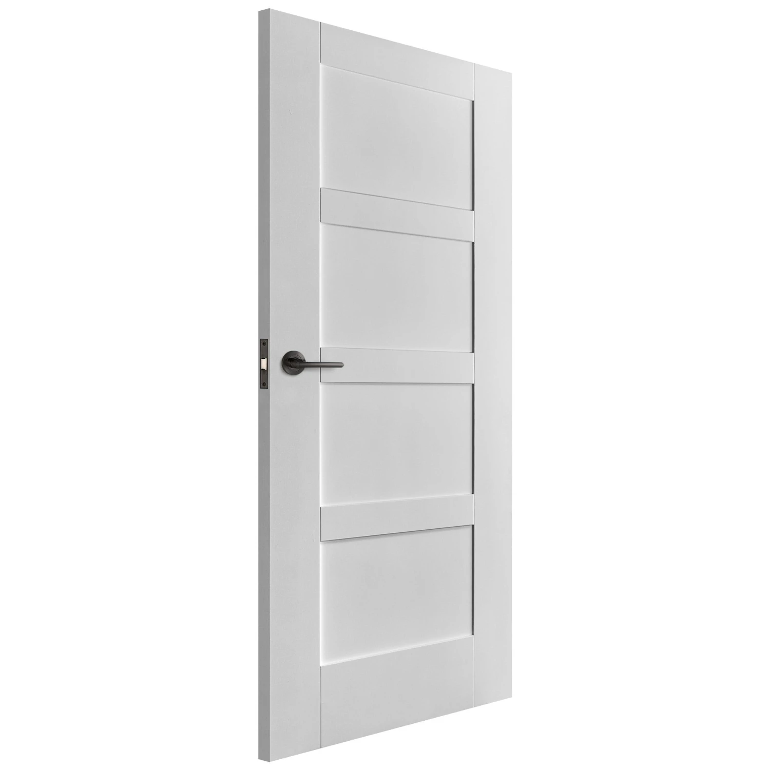 White Internal Primed Flat Shaker 4 Panel FD30 Fire Door (51775) 2 White Internal Primed Flat Shaker 4 Panel FD30 Fire Door (51775) - Image 2