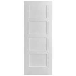 White Internal Primed Flat Shaker 4 Panel FD30 Fire Door (51775) 6 White Internal Primed Flat Shaker 4 Panel FD30 Fire Door (51775) -Oak Door Store 1499874395 01218800