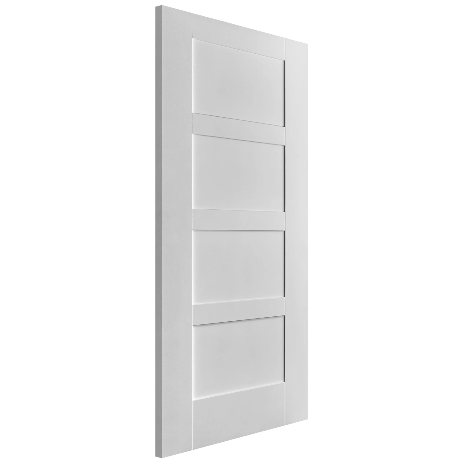 White Internal Primed Flat Shaker 4 Panel FD30 Fire Door (51775) 4 White Internal Primed Flat Shaker 4 Panel FD30 Fire Door (51775) - Image 4