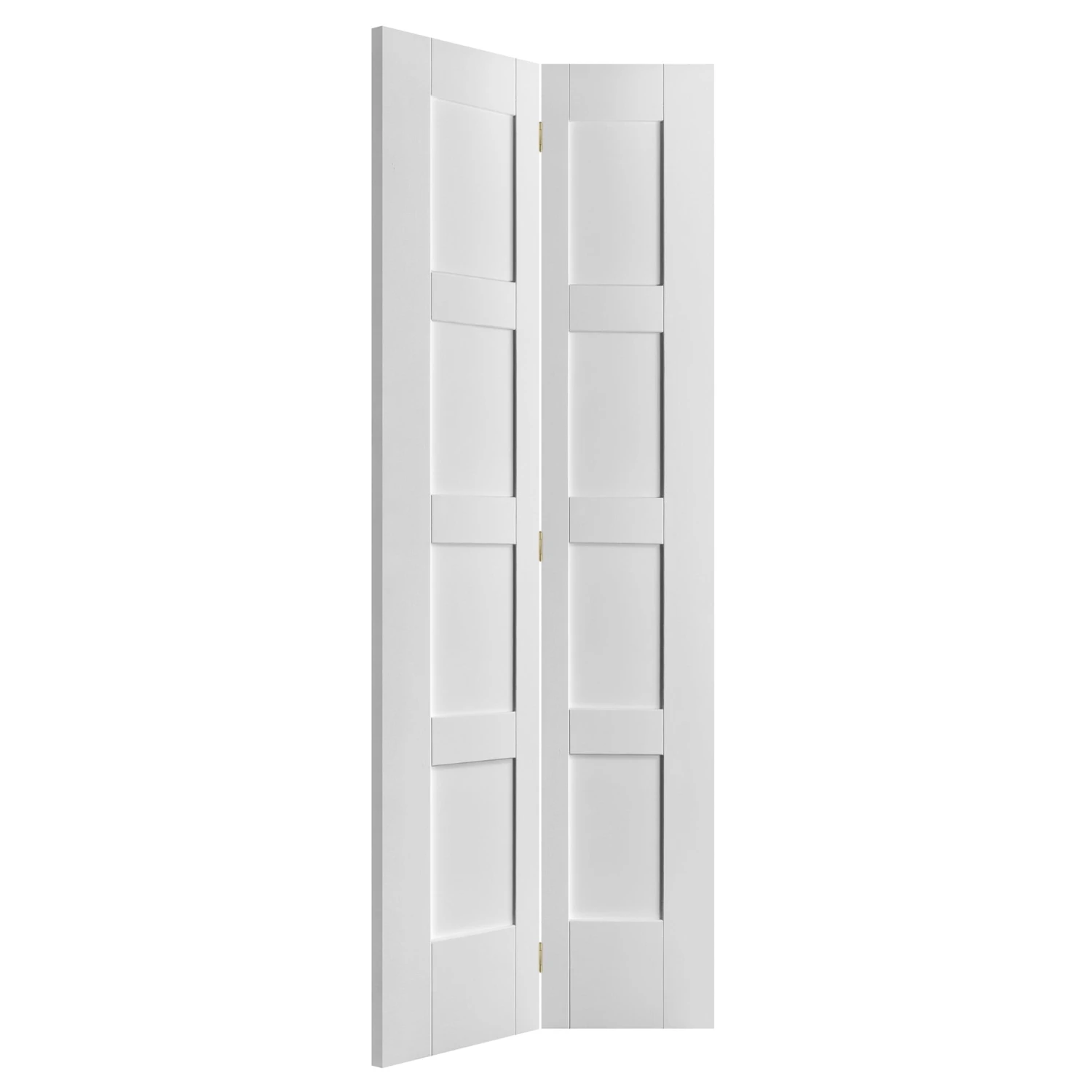 White Internal Primed Bi-fold Shaker 8 Panel Door (51776) 2 White Internal Primed Bi-fold Shaker 8 Panel Door (51776) - Image 2