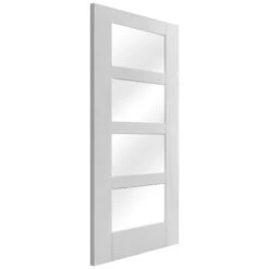 White Internal Primed Shaker 4 Light Clear Glass Door (51777) 9 White Internal Primed Shaker 4 Light Clear Glass Door (51777) -Oak Door Store 1499874529 45423200