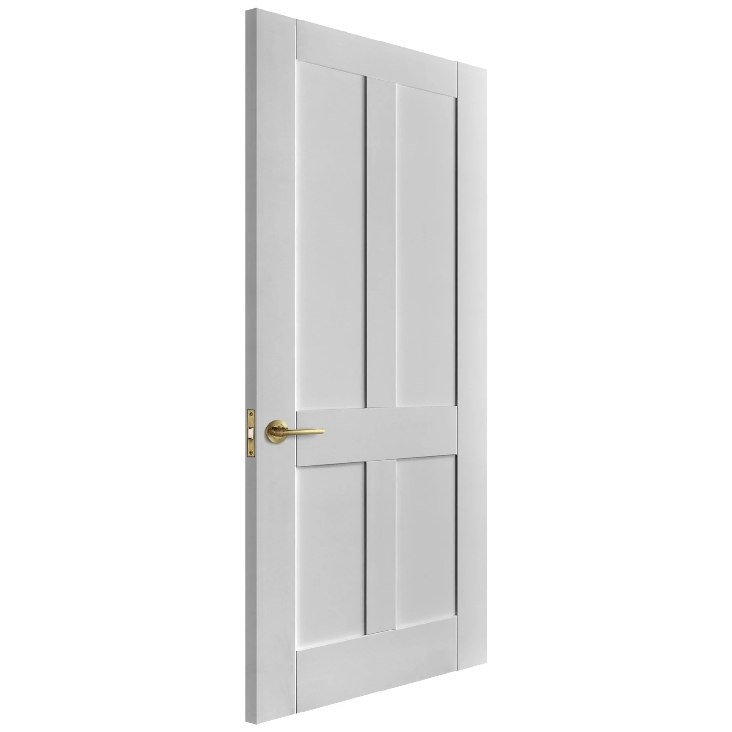 White Internal Primed Flat Victorian Shaker 4 Panel FD30 Fire Door (51786) 2 White Internal Primed Flat Victorian Shaker 4 Panel FD30 Fire Door (51786) - Image 2