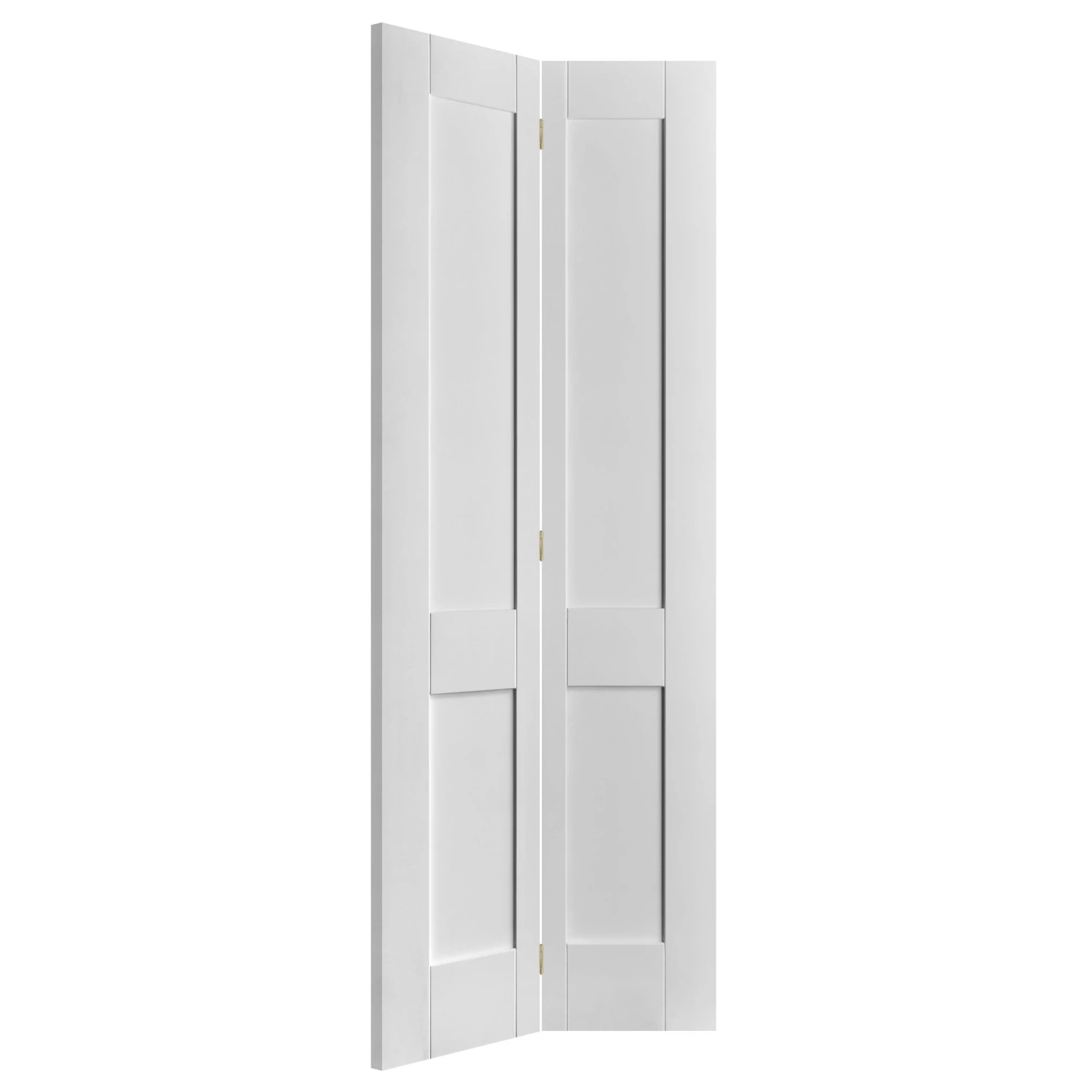 White Internal Bi-fold Primed Victorian Shaker 4 Panel Door (51787) 2 White Internal Bi-fold Primed Victorian Shaker 4 Panel Door (51787) - Image 2