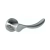 Mediterranean Malaga Round Lever Door Handle - Satin Nickel (52092)