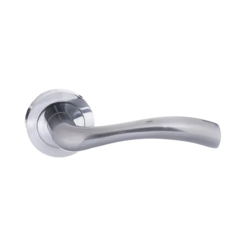 Status Texas Round Lever Door Handle - Satin Chrome (52227)
