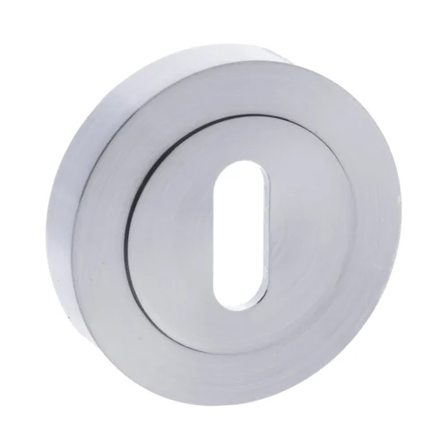 Status Round Key Escutcheon Pair - Satin Chrome (52216)