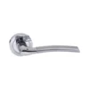 Status Indiana Round Lever Door Handle - Satin Chrome And Polished Chrome (52207)