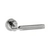 Status Dakota Round Lever Door Handle - Satin Chrome And Polished Chrome (52196)