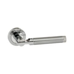 Status Dakota Round Lever Door Handle - Satin Chrome And Polished Chrome (52196)