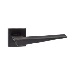 Forme Naxos Designer Square Lever Door Handle - Matt Black (52059)