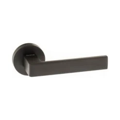 Forme Asti Designer Round Lever Door Handle - Matt Black (51991)