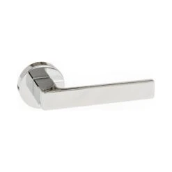 Forme Asti Designer Round Lever Door Handle - Polished Chrome (51992)