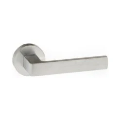 Forme Asti Designer Round Lever Door Handle - Satin Chrome (51993)