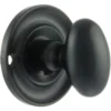 Old English Oval WC Turn And Release On Round Rose, Matt Black (OEOWCMB)