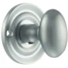 Old English Oval WC Turn And Release On Round Rose, Satin Chrome (OEOWCSC)