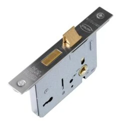 Intelligent Hardware 65mm (2.5'') 3 Lever Mortice Sash Lock - Satin Stainless Steel (75956)