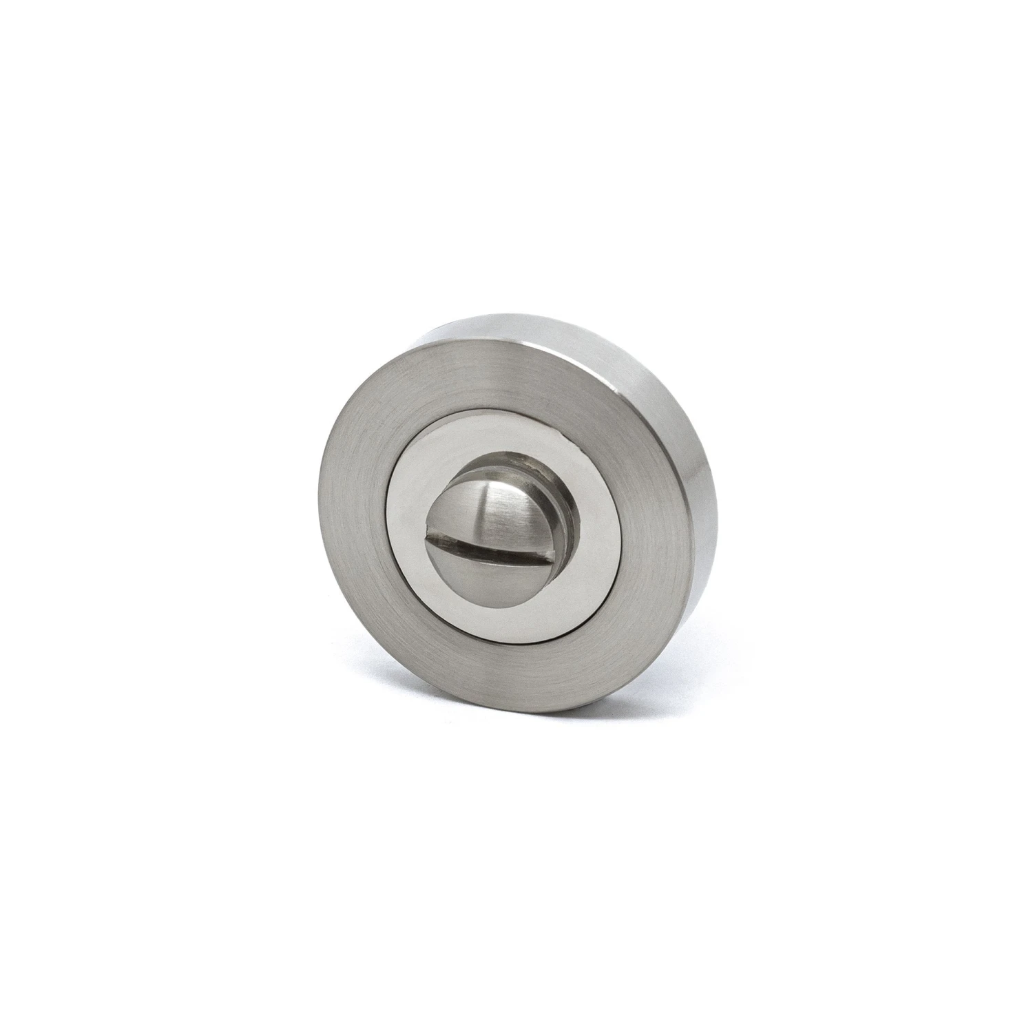 Premium Ventura Lever On Round Rose Bathroom Handle Set - Two-Tone Nickel (76727) 5 Premium Ventura Lever On Round Rose Bathroom Handle Set - Two-Tone Nickel (76727) - Image 5