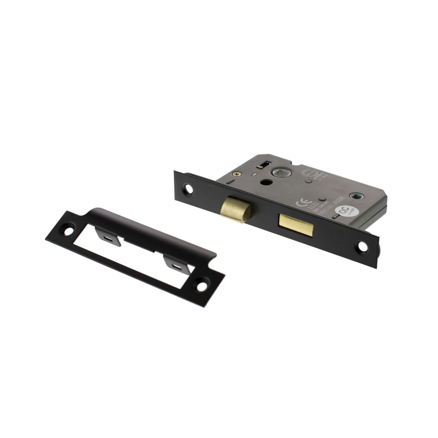 63mm (2.5'') CE Bathroom Lock - Matt Black (77242) 2 63mm (2.5'') CE Bathroom Lock - Matt Black (77242) - Image 2