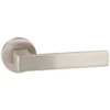 Forme Asti Designer Lever On Minimal Round Rose, Satin Nickel (77093)