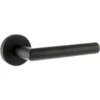 Forme Elle Designer Round Lever Door Handle - Matt Black (77087)