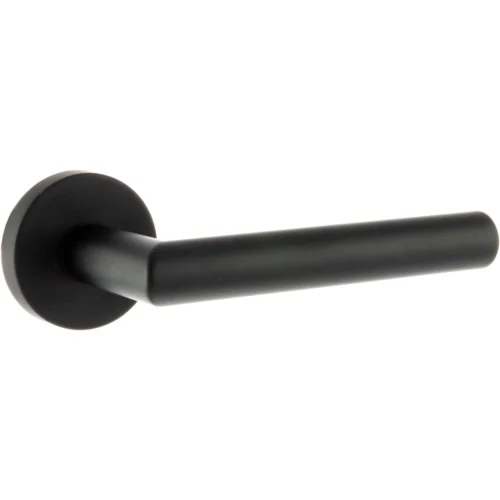 Forme Elle Designer Round Lever Door Handle - Matt Black (77087)