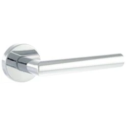 Forme Elle Designer Round Lever Door Handle - Polished Chrome (77088)