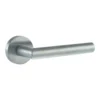 Forme Elle Designer Round Lever Door Handle - Satin Chrome (77089)