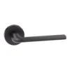 Forme Milly Designer Round Lever Door Handle - Matt Black (77079)