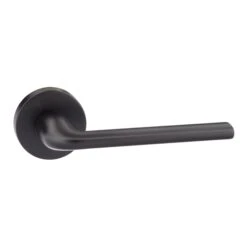 Forme Milly Designer Round Lever Door Handle - Matt Black (77079)