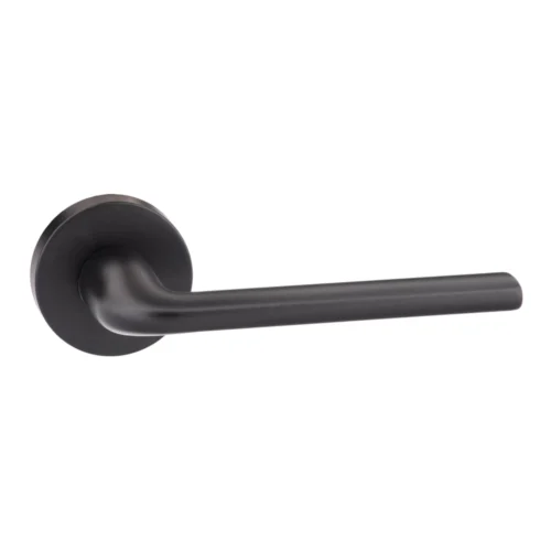 Forme Milly Designer Round Lever Door Handle - Matt Black (77079)