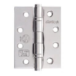102mm (4") CE13 Fire Rated Ball Bearing Hinge Pair - Polished Stainless Steel (67891)