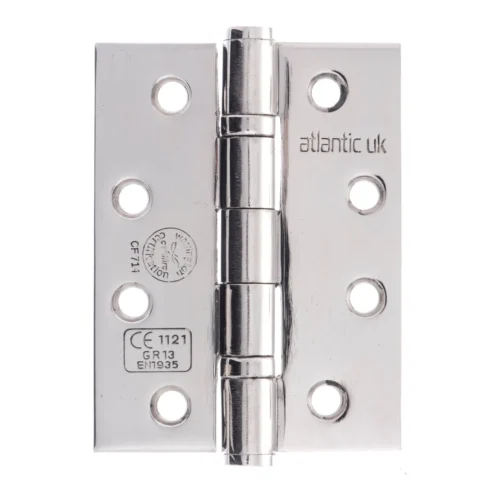 102mm (4") CE13 Fire Rated Ball Bearing Hinge Pair - Polished Stainless Steel (67891)