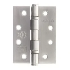 102mm (4") CE13 Fire Rated Ball Bearing Hinge Pair - Satin Stainless Steel (67892)