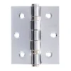 76mm (3'') Ball Bearing Hinge Pair - Polished Chrome (52264)