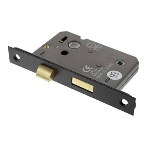 76mm (3'') CE Bathroom Lock - Matt Black (196074)