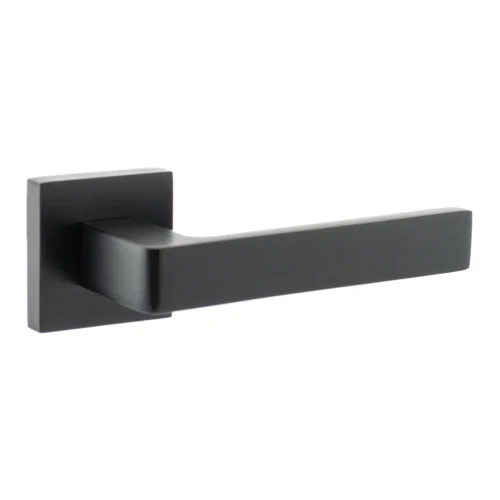 Status Montana Designer Square Lever Door Handle - Matt Black (77198)