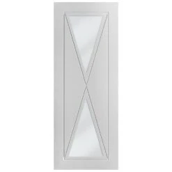 White Internal Primed Alexa 2 Light Clear Glass Door (79063) 6 White Internal Primed Alexa 2 Light Clear Glass Door (79063) -Oak Door Store 1575545105 49409300