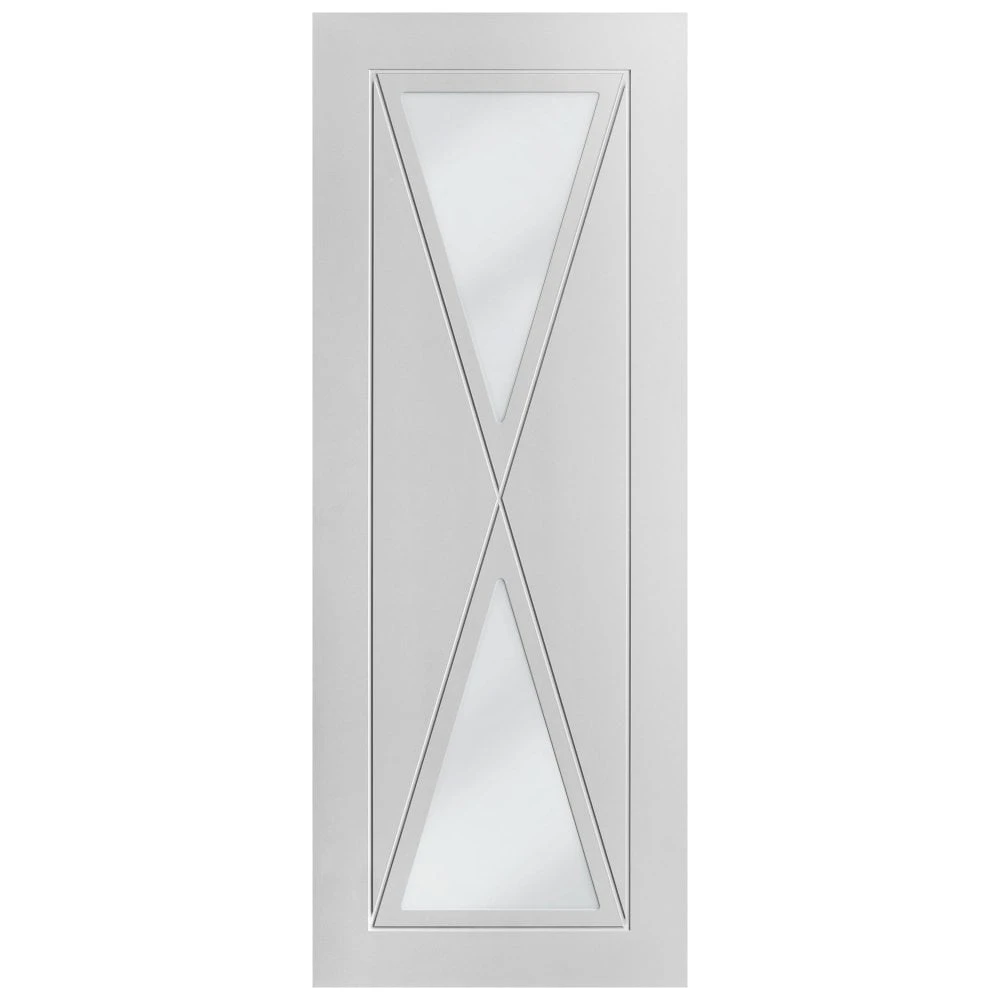 White Internal Primed Alexa 2 Light Clear Glass Door (79063) 3 White Internal Primed Alexa 2 Light Clear Glass Door (79063) - Image 3
