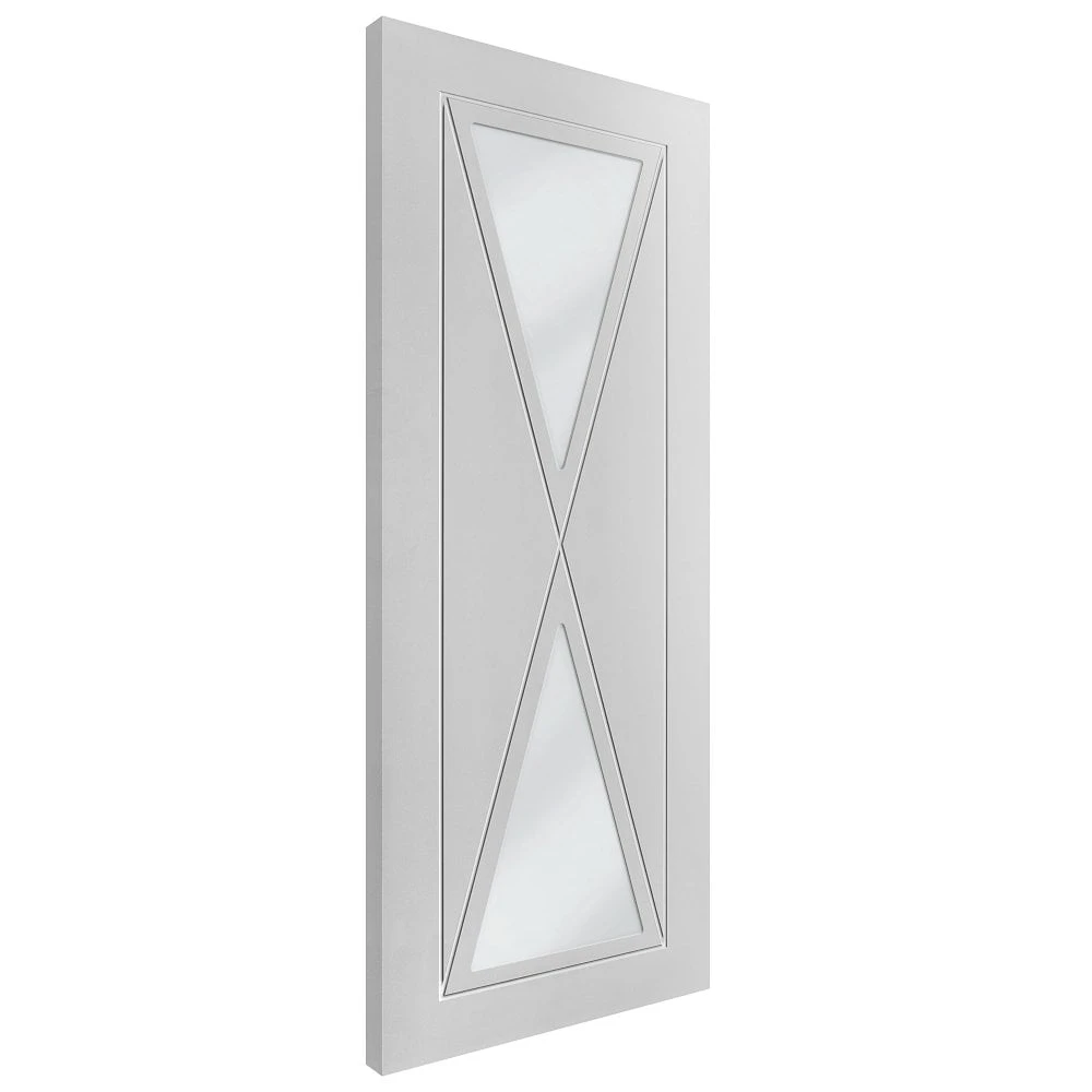 White Internal Primed Alexa 2 Light Clear Glass Door (79063) 4 White Internal Primed Alexa 2 Light Clear Glass Door (79063) - Image 4