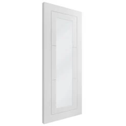 White Internal Primed Temple 1 Light Clear Glass Door (79066) -Oak Door Store 1575630661 00952800