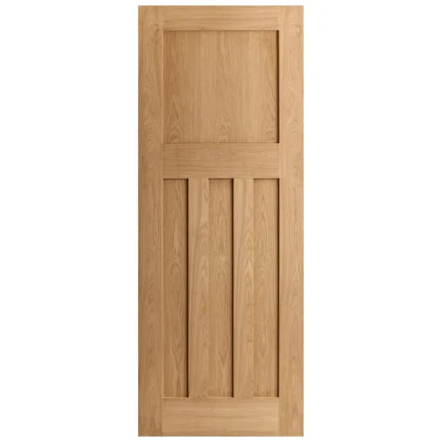 Oak Internal Unfinished 1930's DX 4 Panel FD30 Fire Door (84451) -Oak Door Store 1581005976 36539500